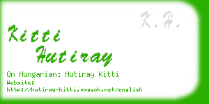 kitti hutiray business card